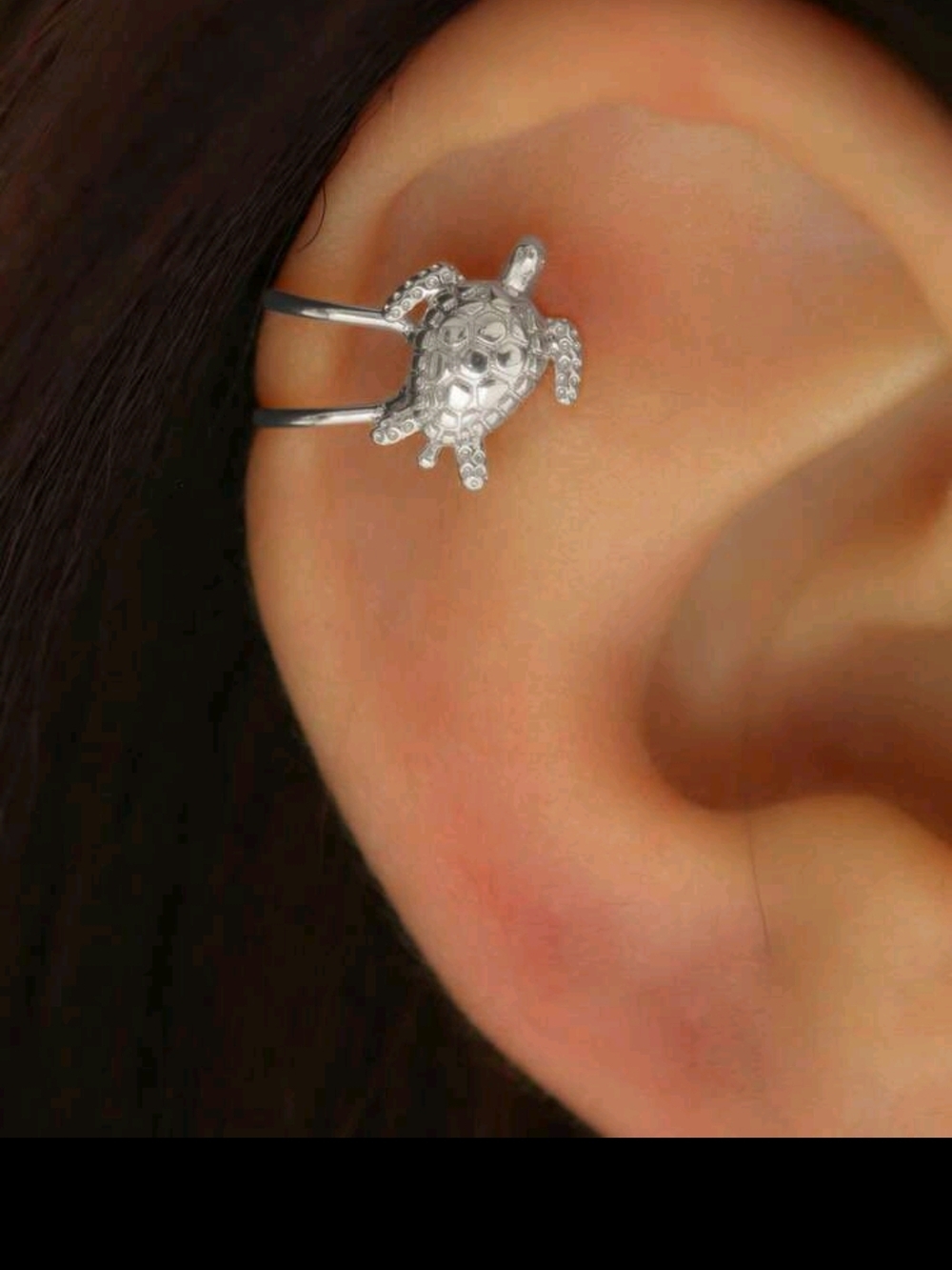 Silver Turtle Ear Cuff - Women Jewelry
